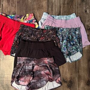 Lululemon tracker V lined shorts size 10